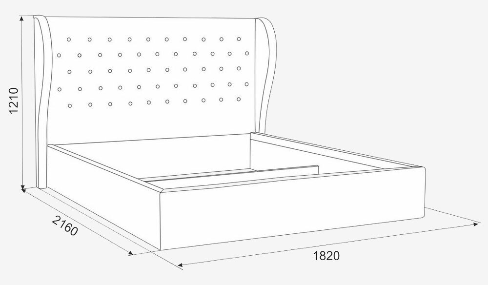 Чертеж кровати с мягким изголовьем фото 31